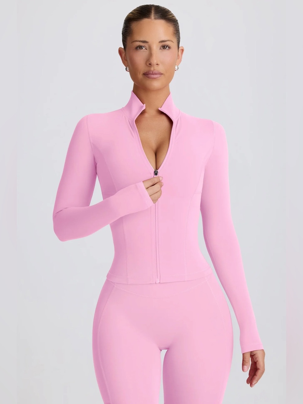 NWT Bo+Tee Soft Active Zip-Up Jacket in Baby Pink